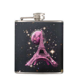 Eiffeltoren Nacht Maan Heupfles