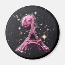 Eiffeltoren Nacht Maan Magneet