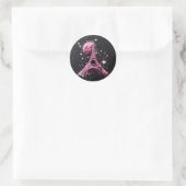Eiffeltoren Nacht Maan Ronde Sticker (Tas)