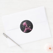 Eiffeltoren Nacht Maan Ronde Sticker (Envelop)