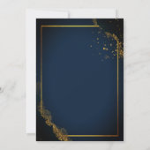 Eiffeltoren Navy Goud Blauw Sweet 16 Kaart (Achterkant)