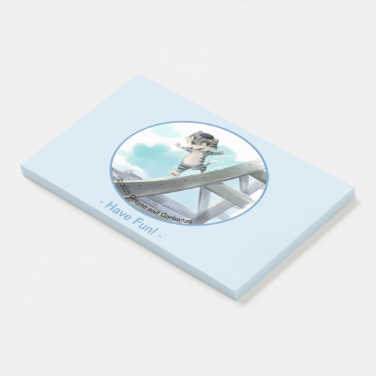 Eiffeltoren Notities 10 "x 6" - Fun Post-it® Notes (Schuin)