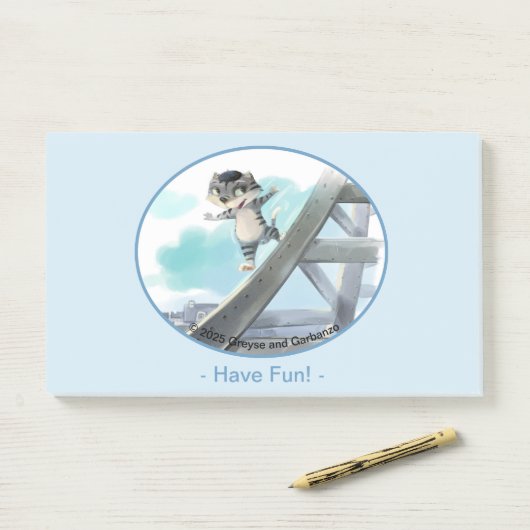 Eiffeltoren Notities 10 "x 6" - Fun Post-it® Notes (Op bureau)