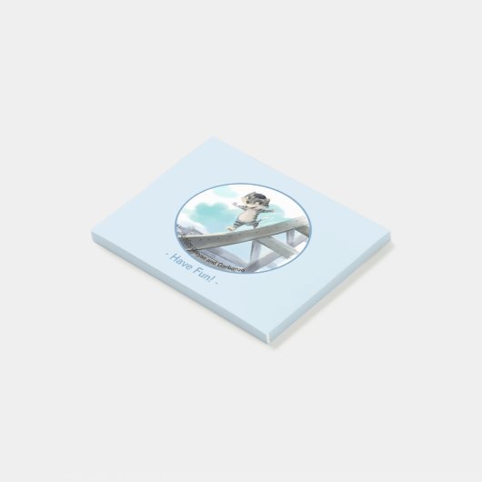 Eiffeltoren Notities 4 "x 3" - Fun Post-it® Notes (Schuin)