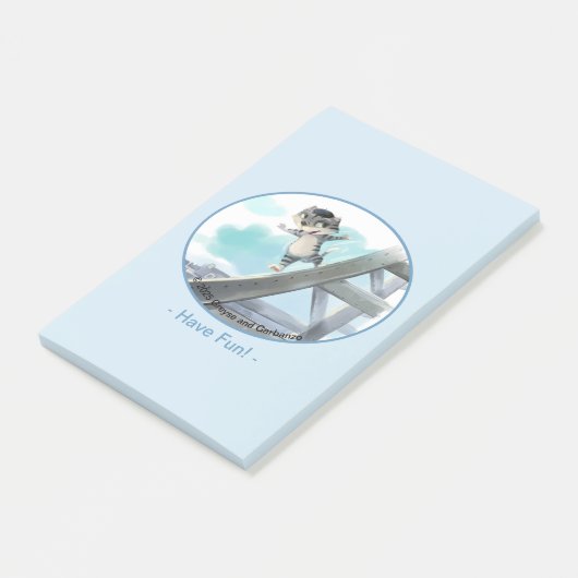 Eiffeltoren Notities 4 "x 6" - Fun Post-it® Notes (Schuin)