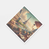 Eiffeltoren olieverfschilderij Vintage van Parijs Servet (Hoek)