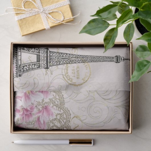 Eiffeltoren — Ontkoppeling Parijs Tissuepapier (Geschenk)