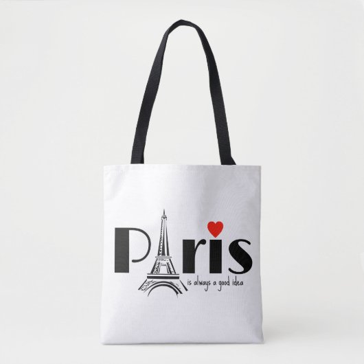 Eiffeltoren ontwerp Parijs Tote Bag (Voorkant)