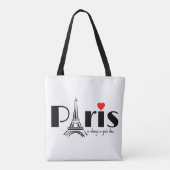 Eiffeltoren ontwerp Parijs Tote Bag (Achterkant)