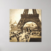 Eiffeltoren op de wereldtentoonstelling van 1900 canvas afdruk (Voorkant)