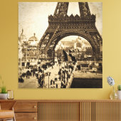 Eiffeltoren op de wereldtentoonstelling van 1900 canvas afdruk (Insitu (Woonkamer))