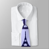 Eiffeltoren op lila aangepast stropdas (Gebonden)