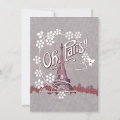 Eiffeltoren op Parijs Frankrijk Verjaardag Witte B Kaart (Achterkant)