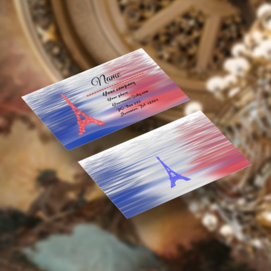 Eiffeltoren op Tricolor Visitekaartje