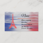 Eiffeltoren op Tricolor Visitekaartje (Voorkant)