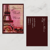 Eiffeltoren op zonsonderste  stijl #2 visitekaartje (Voorkant / Achterkant)