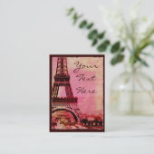 Eiffeltoren op zonsonderste  stijl #2 visitekaartje (Staand voorkant)