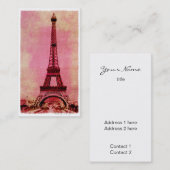 Eiffeltoren op zonsonderste stijl #3 visitekaartje (Voorkant / Achterkant)