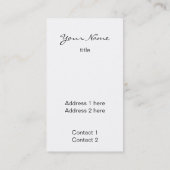 Eiffeltoren op zonsonderste stijl #3 visitekaartje (Achterkant)