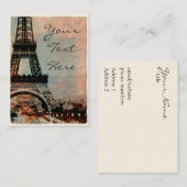 Eiffeltoren op zonsopgang stijl #2 visitekaartje (Voorkant / Achterkant)