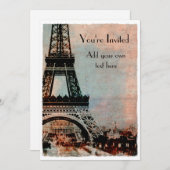 Eiffeltoren op zonsopgang  stijl kaart (Voorkant / Achterkant)