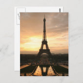 Eiffeltoren op zonsopgang van de Trocadero Briefkaart (Voorkant / Achterkant)