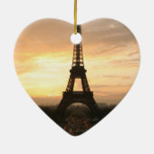 Eiffeltoren op zonsopgang van de Trocadero Keramisch Ornament (Achterkant)