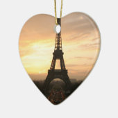 Eiffeltoren op zonsopgang van de Trocadero Keramisch Ornament (Links)