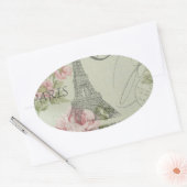 eiffeltoren ovale sticker (Envelop)