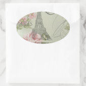 eiffeltoren ovale sticker (Tas)