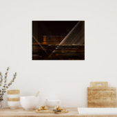 Eiffeltoren over het Nacht-luchtruim Poster (Keuken)