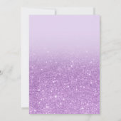 Eiffeltoren paarse glitter lavender Sweet 16 Kaart (Achterkant)