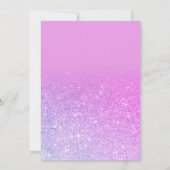 Eiffeltoren paarse glitter roze chique dertien kaart (Achterkant)