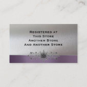 Eiffeltoren Paarse Silver Cards Informatiekaartje (Achterkant)