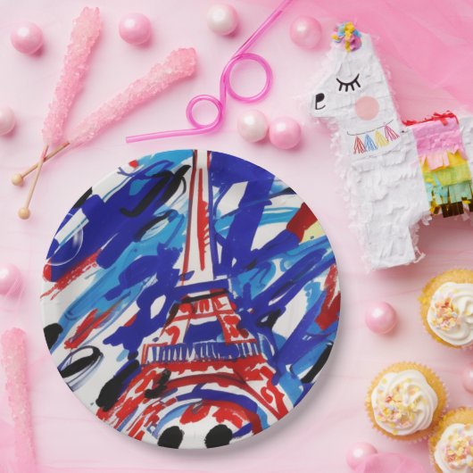 Eiffeltoren Papieren Bordje (Feest)