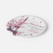 Eiffeltoren Parijs 1e verjaardag Papieren Bordje (Gekanteld)