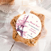 Eiffeltoren Parijs 1e verjaardag Ronde Sticker