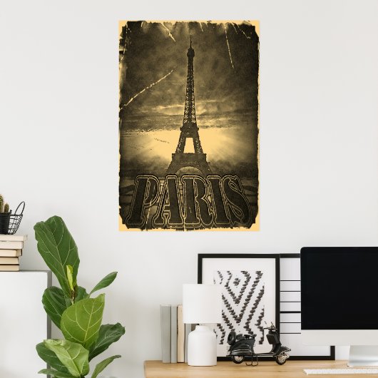  Eiffeltoren Parijs #2 Poster (Thuiskantoor)