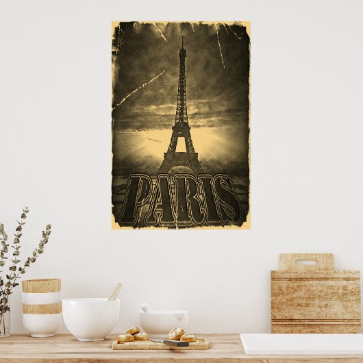  Eiffeltoren Parijs #2 Poster (Keuken)