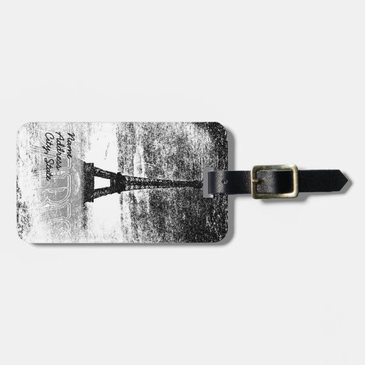  Eiffeltoren Parijs 3 Bagagelabel (Voorkant horizontaal)