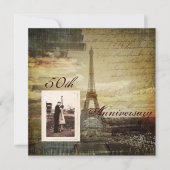 Eiffeltoren Parijs 50ste huwelijksverjaardag Kaart (Voorkant)