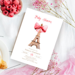 Eiffeltoren Parijs Baby shower Invitation Kaart