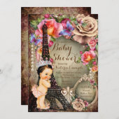 Eiffeltoren Parijs Baby shower Kaart (Voorkant / Achterkant)