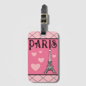 Eiffeltoren Parijs Bagage Label Cadeau (Voorkant (verticaal))