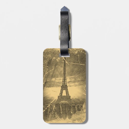  Eiffeltoren Parijs Bagagelabel (Achterkant verticaal)