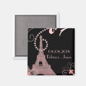 eiffeltoren parijs , behalve de datum magneet (Voorkant / Achterkant)