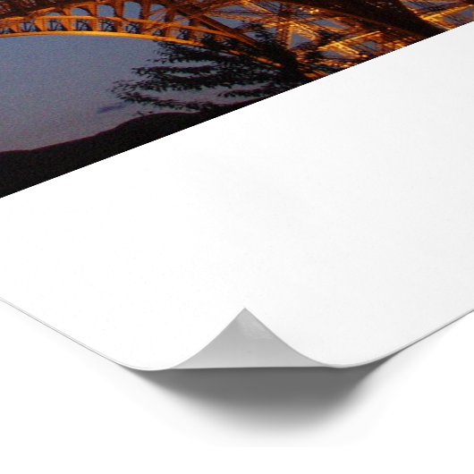 Eiffeltoren, Parijs bij nacht Poster (Hoek)