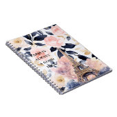 Eiffeltoren Parijs Bloemen Notitieboek (Rechterzijde)