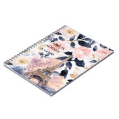 Eiffeltoren Parijs Bloemen Notitieboek (Linkerzijde)