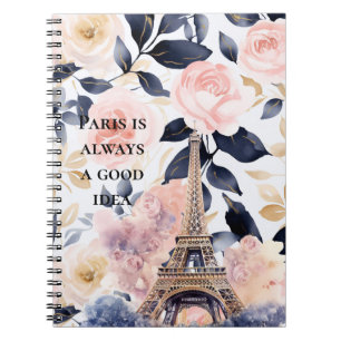 Eiffeltoren Parijs Bloemen Notitieboek